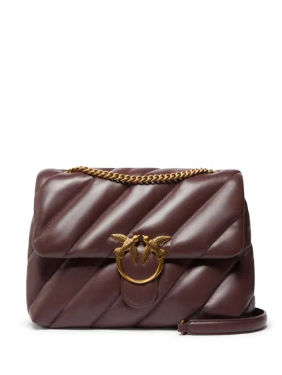 Pinko Big Love Bag Puff Shoulder Bag In Brown