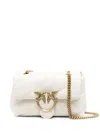 Pinko Mini Love Puff Leather Shoulder Bag In White