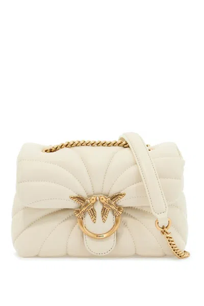 Pinko Love Puff Mini Butterfly Quilt Bag In White