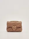 Pinko Love Puff Mini Cl Clutch In Biscotto