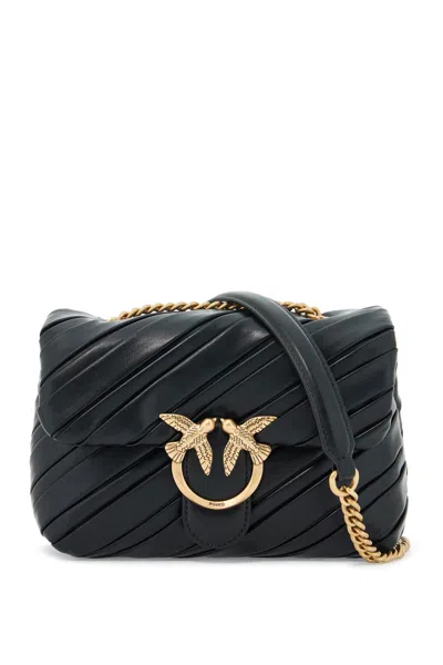 Pinko Love Puff Mini Cl Recycled Clutch In Black