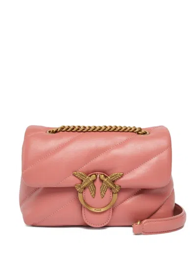 Pinko Love Puff Mini Cl Sheep Nappa In Neutral