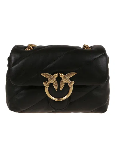 Pinko 'love Mini Puff' Crossbody Bag In Black