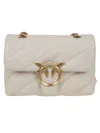 Pinko Love Puff Mini Cl Sheep Nappa Shoulder Bag In White