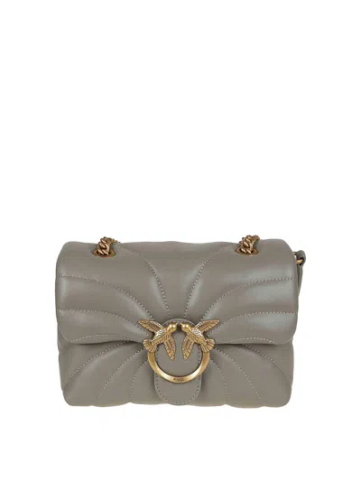 Pinko Love Puff Mini Cl Sheep Nappa In Verde