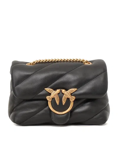 Pinko Love Puff Mini Cl Sheep Nappa Bag In Black