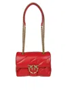 Pinko Love Puff Sheep Nap Quilted Chain In Red