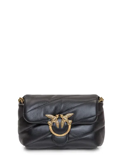 Pinko Love Puff Mini Shoulder Bag In Black