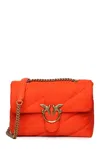 Pinko Love Puff Quilted Crossbody Bag In Orange