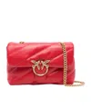 Pinko Baby Love Leather Bag In Red