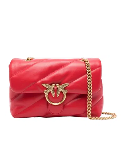 Pinko Love Puff Classic Shoulder Bag In Red