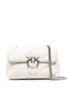 Pinko Love Mini Puff Logo Plaque Shoulder Bag In White