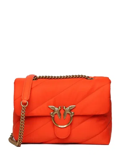 Pinko Love Quilted Flap Cross Body Bag