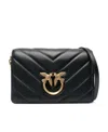 Pinko Love Quilted Crossbody Bag In Black