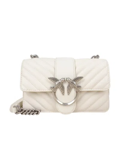 Pinko Love Quilted Shoulder Bag In Nude