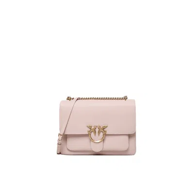 Pinko Love Satchel Bag In Gold
