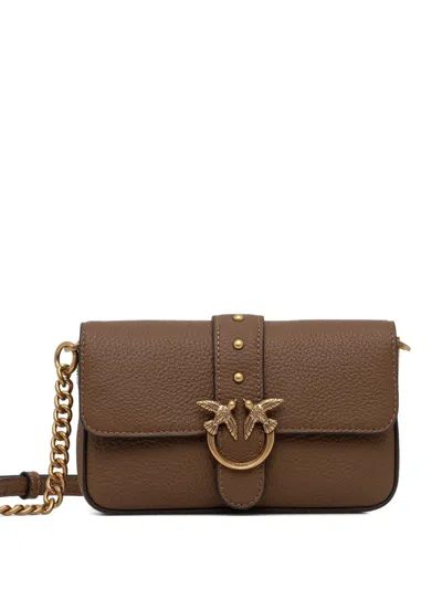 Pinko Love Satchel In Brown