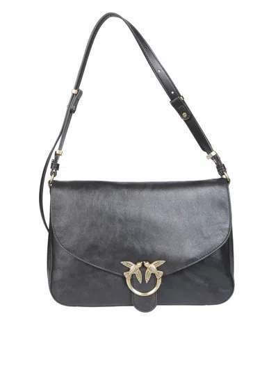 Pinko Love Satchel Classic Cloud Shoulder Bag In Black