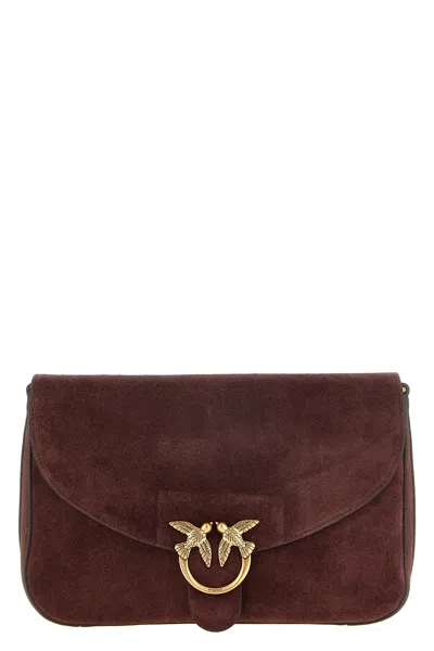 Pinko 'love Satchel' Medium Shoulder Bag In Bordeaux