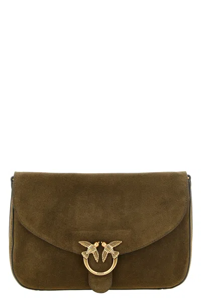 Pinko 'love Satchel' Medium Shoulder Bag In Green