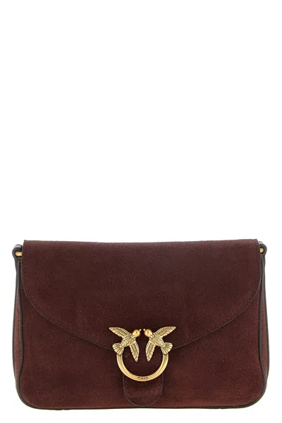 Pinko 'love Satchel' Mini Crossbody Bag In Bordeaux