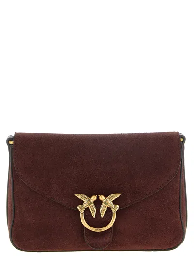 Pinko 'love Satchel' Mini Crossbody Bag In Brown