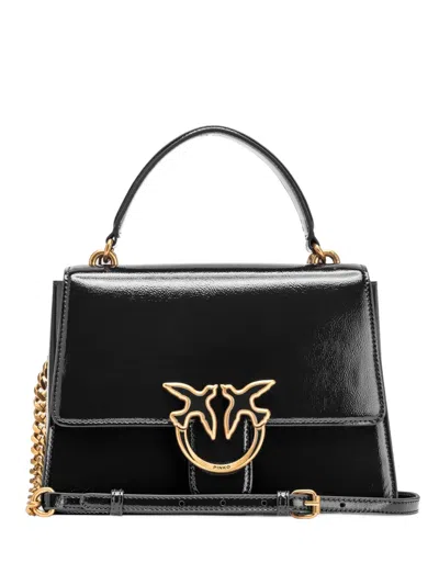 Pinko Love Shoulder Bag In Black