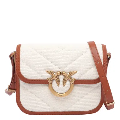 Pinko Love Shoulder Bag In White