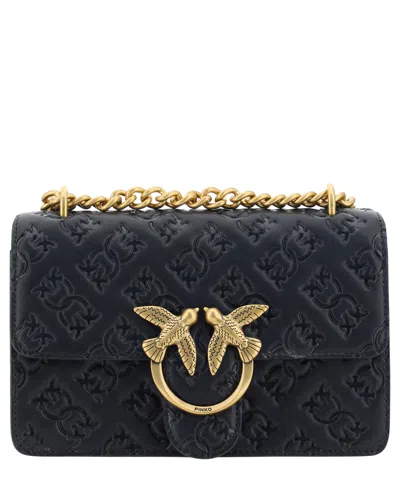 Pinko Love Shoulder Bag In Black