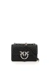 Pinko Love Shoulder Bag In Nero Old Silver (black)