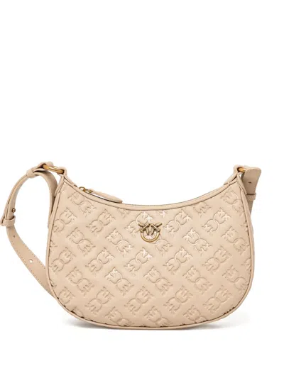 Pinko Love Shoulder Bag In Nude