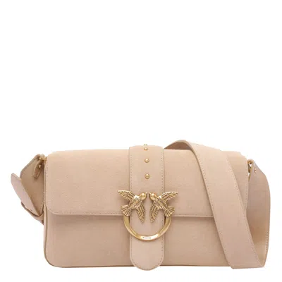 Pinko Love Slouchy Shoulder Bag In Sand