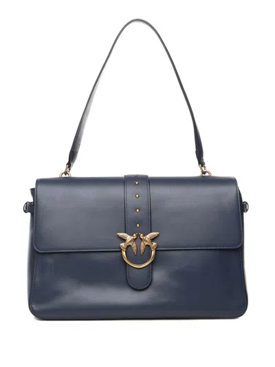 Pinko Love Slouchy Shoulder Bag In Blue