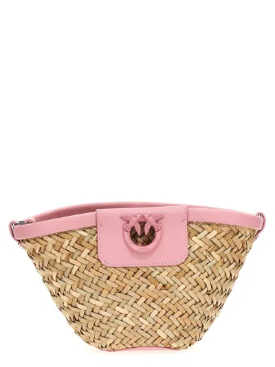 Pinko Love Summer Bucket Bag In Pink
