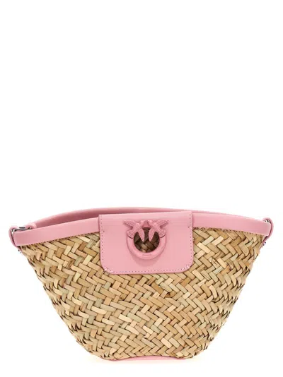 Pinko Love Summer Logo Plaque Bucket Bag In Multi