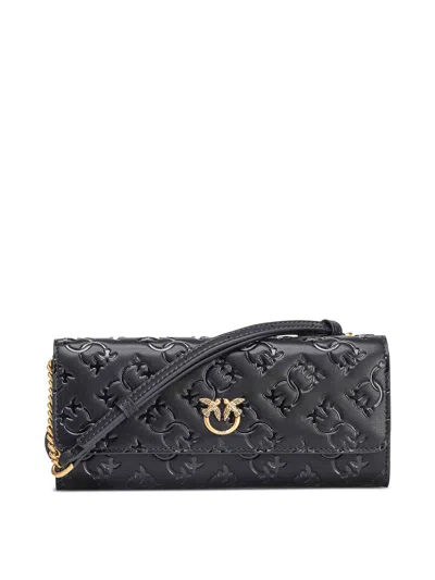 Pinko Love Tiny Birds Clutch Bag In Gold