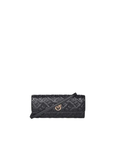 Pinko Love Tiny Birds Imprime Black Gold Wallet