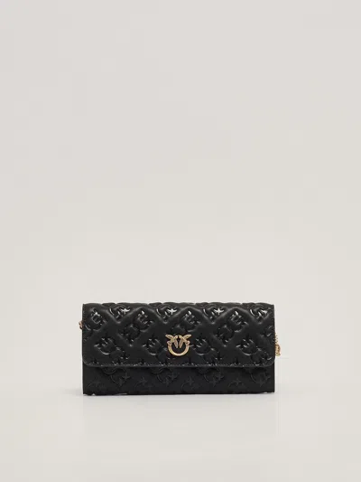 折りたたみ財布 PINKO Leather wallet Love Birds logo Pinko leather wallet with embossed Love Birds logo for women