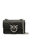 Pinko Mini Love Bag One Chevron In Black