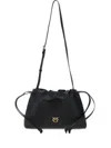 Pinko Lovebirds Drawstring Clutch In Black