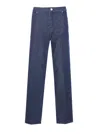Pinko Loose Jeans With Back Patch Pockets In Blue