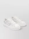 Pinko Low Top Flatform Sneakers With Metallic Accent