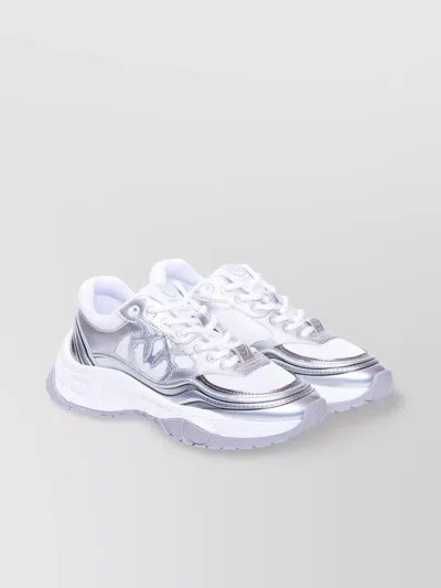 Pinko Low Top Sneakers Metallic Finish