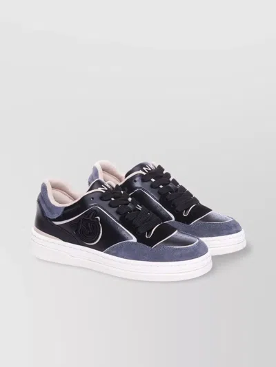 PINKO LOW TOP SNEAKERS WITH LEATHER AND SUEDE UPPER