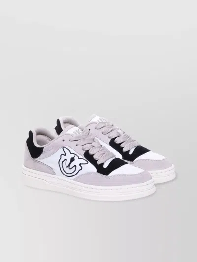 Pinko Low Top Suede Fabric Sneakers In Pink
