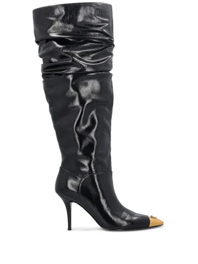 Pinko Lucy 15 Boots In Noir Limousine