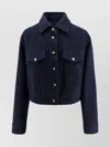 Pinko Lurex Effect Jacket Flap Pockets In Blue