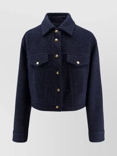 PINKO LUREX EFFECT JACKET FLAP POCKETS