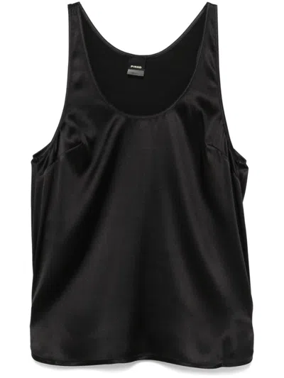 Pinko Luxurious Silk Blend T-shirt In Black