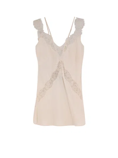 Pinko Lydia Sleeveless Top In Neutral